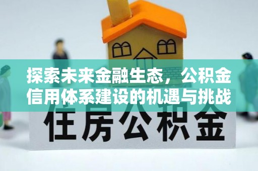 中埔探索未来金融生态，公积金信用体系建设的机遇与挑战