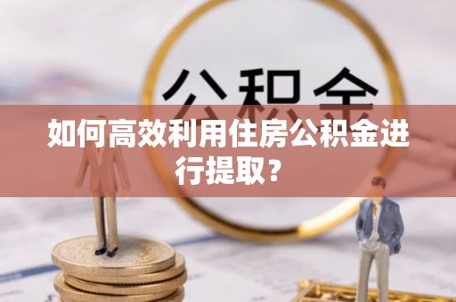 中埔如何高效利用住房公积金进行提取？
